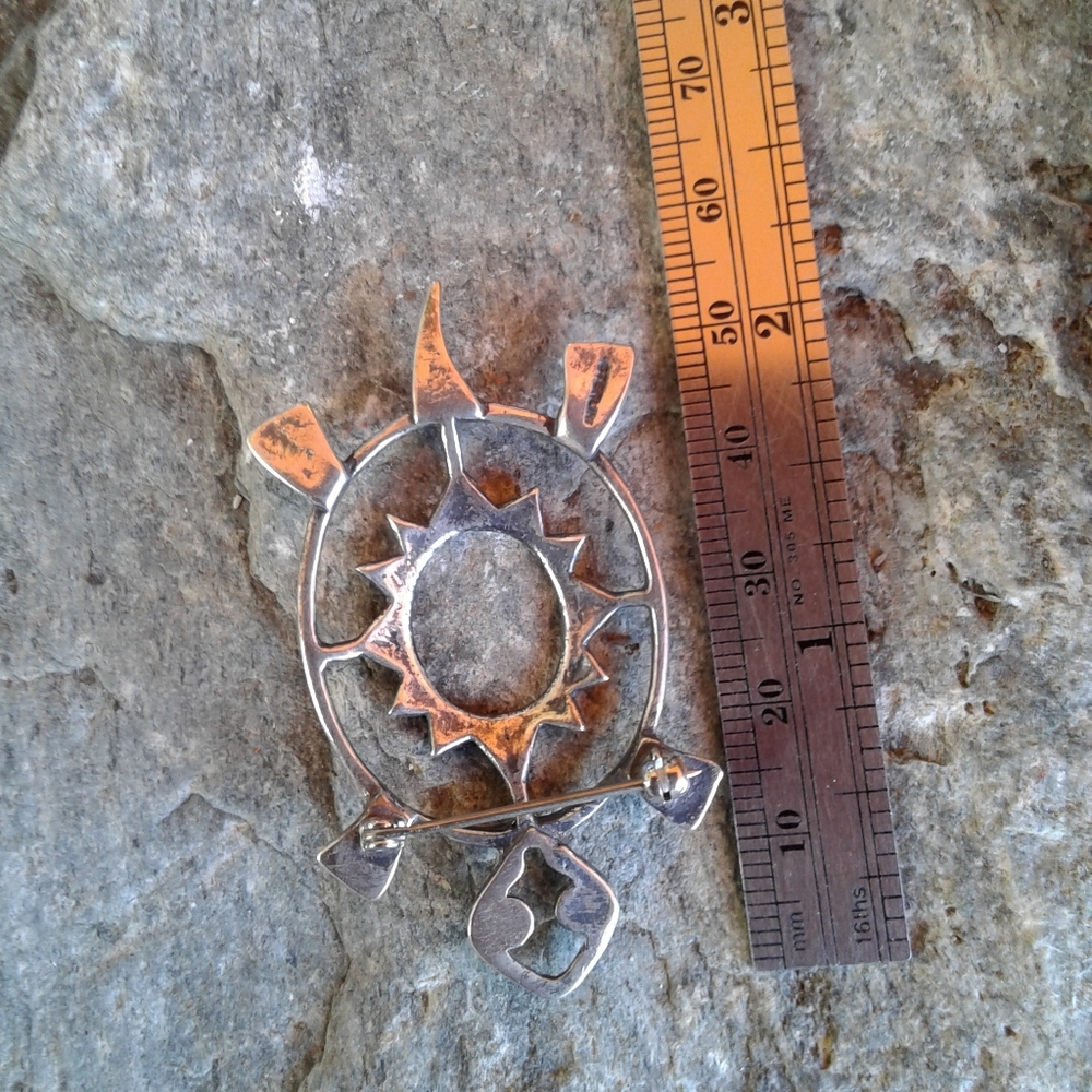 Sterling Silver Turtle Pin - Picture 5 of 6